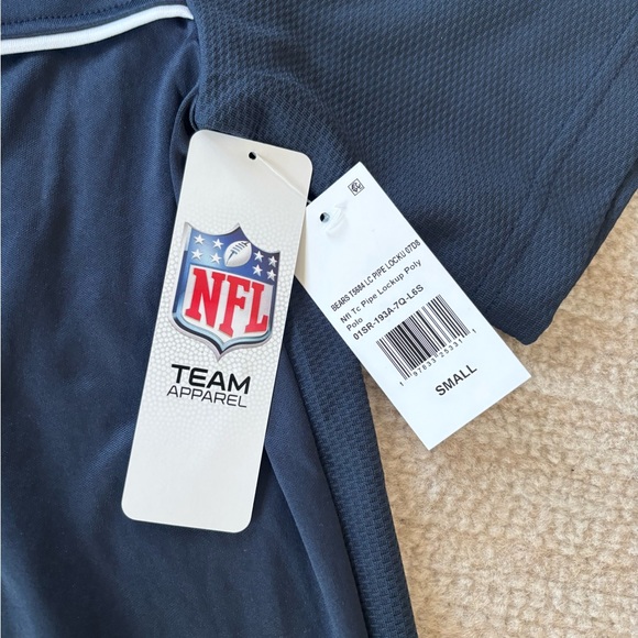 Men’s NFL Chicago Bears Navy Blue Polo Shirt - Picture 4 of 7